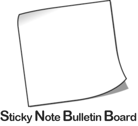 A blank sticky note